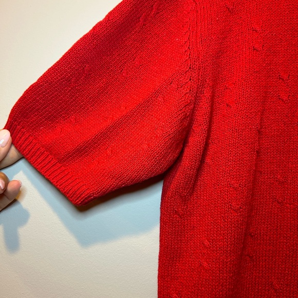 Vintage VTG Designed by Deans of Scotland Silk Blend Short Sleeve Sweater Size M - Picture 4 of 5